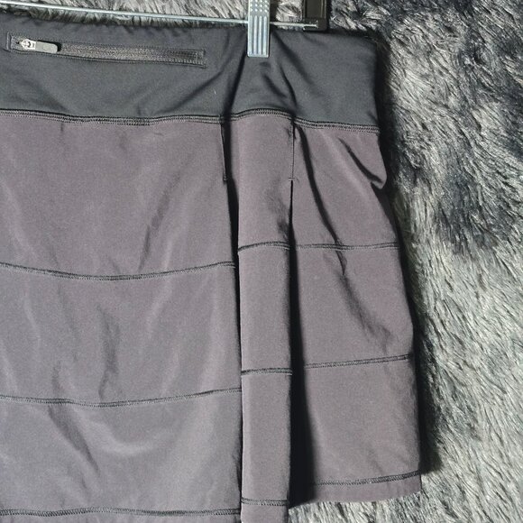 Lululemon Pace Rival Mid Rise Skirt Black Women’s Estimated Size 10 - Picture 6 of 8